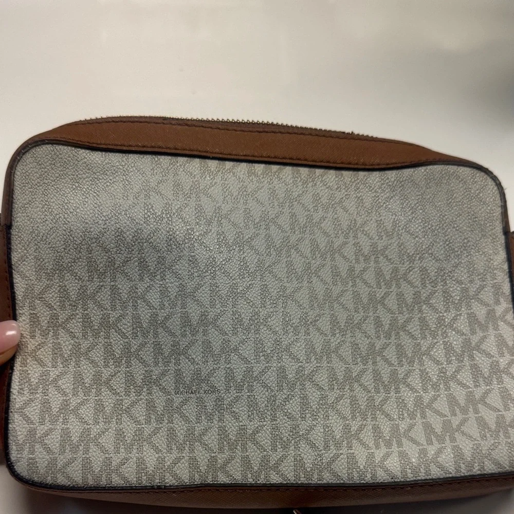 Michael Kors Tan and Cream Crossbody Bag